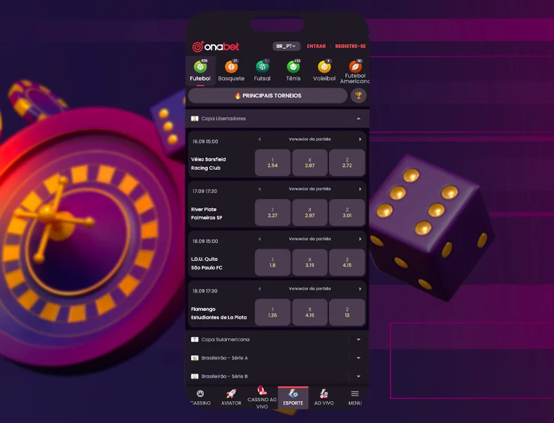 Pesquisa do evento de futebol desejado