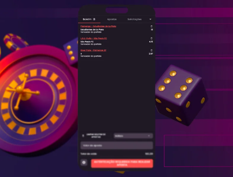 Preenchimento do cartão de apostas de futebol