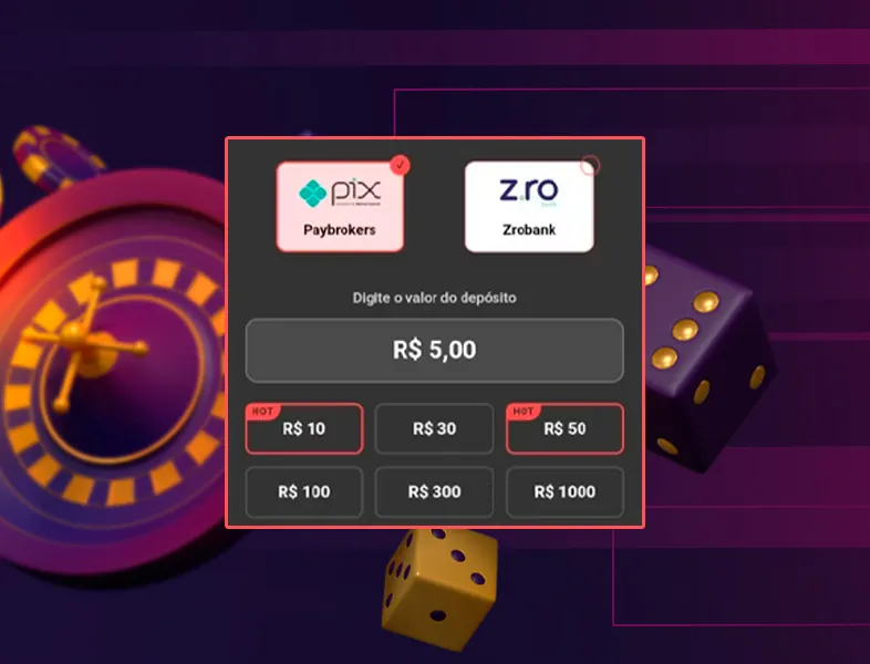 Definir o método para ativar o depósito.